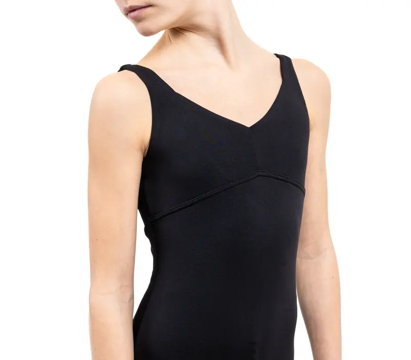 Capezio C'est La Vie Étoile Leotard, Mädchen-Trikot mit breiten Trägern - Schwarz