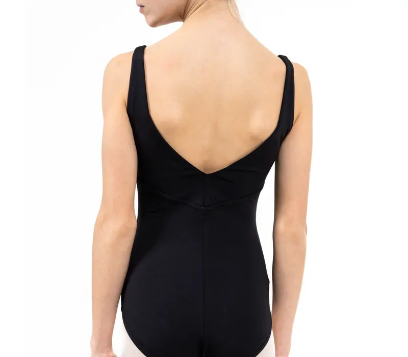 Capezio C'est La Vie Étoile Leotard, Mädchen-Trikot mit breiten Trägern - Schwarz