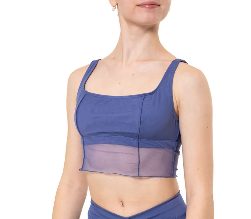 Capezio Goddes Sculpt Bra, Top mit breiten Trägern   - Blau - Sturmblau