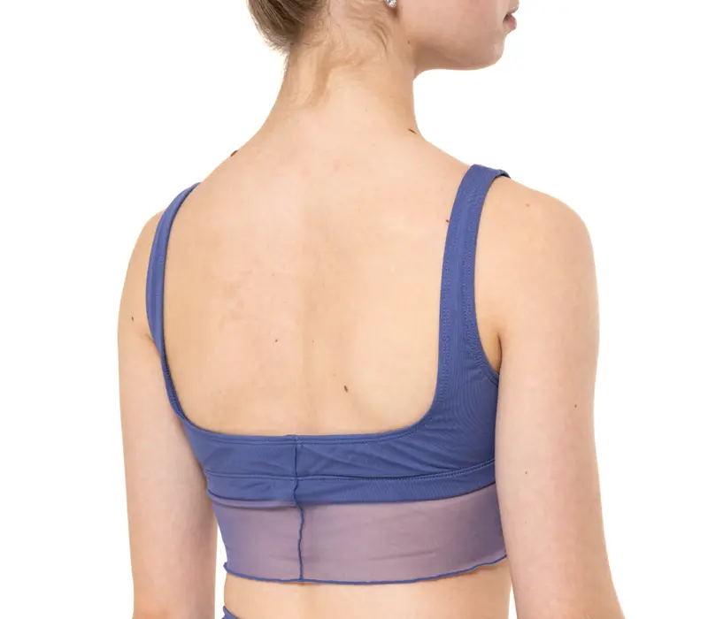 Capezio Goddes Sculpt Bra, Top mit breiten Trägern   - Blau - Sturmblau