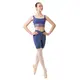 Capezio Goddes Sculpt Bra, Top mit breiten Trägern   - Blau - Sturmblau