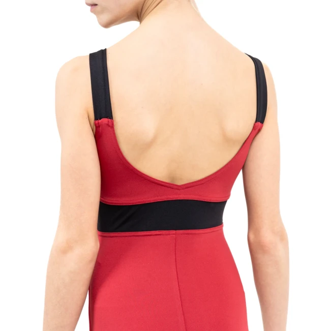 Capezio C'est La Vie Fleur, Mädchen-Trikot mit breiten Trägern - Rot scarlet Capezio