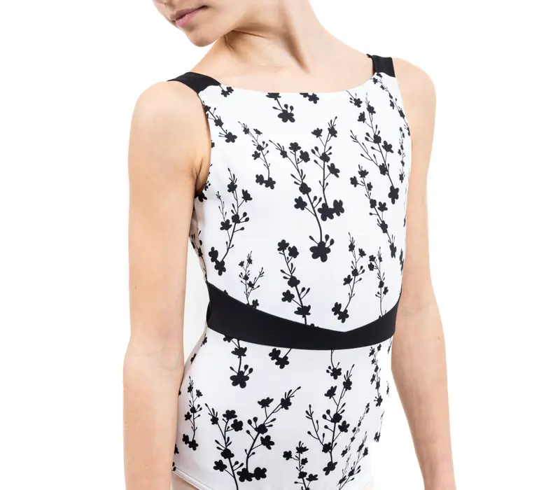 Capezio C'est La Vie Fleur, Mädchen-Trikot mit breiten Trägern   - Cascading Florals Capezio