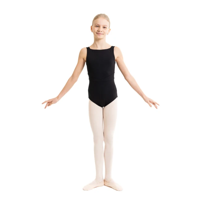 Capezio C'est La Vie Fleur, Mädchen-Trikot mit breiten Trägern Capezio C'est La Vie Fleur, Mädchen-Trikot mit breiten Trägern - Schwarz
