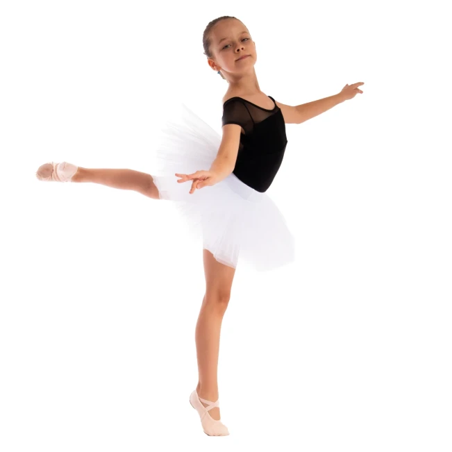 Capezio Galaxy, Kindertrikot mit kurzen Ärmeln - Schwarz