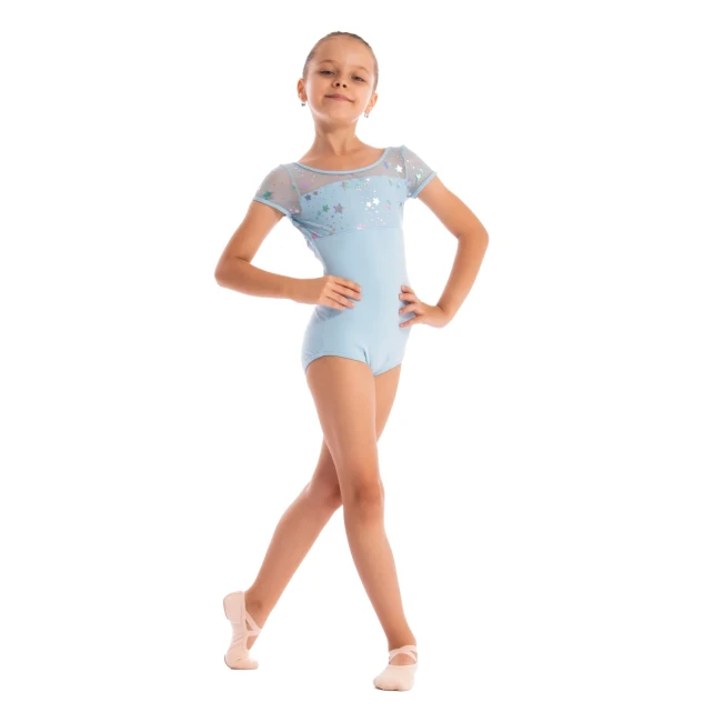 Capezio Galaxy, Kindertrikot mit kurzen Ärmeln Capezio Galaxy, Kindertrikot mit kurzen Ärmeln - Hellblau Capezio