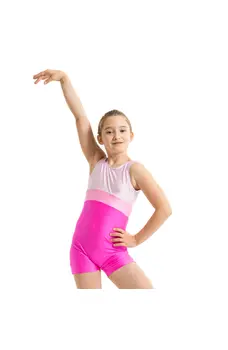 Capezio Galaxy Biketard, kurzärmeliger Biketard für Mädchen