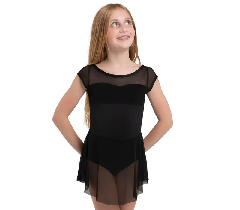 Capezio Pixie Dress, Mädchentrikot mit Röckchen - Schwarz