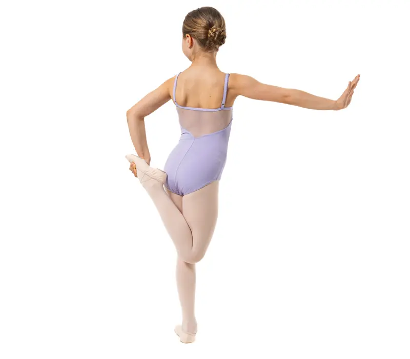 Capezio Lake Leotard, geblümter Mädchentrikot mit Spaghettiträgern - Violett - lavender