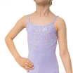 Capezio Lake Leotard, geblümter Mädchentrikot mit Spaghettiträgern - Violett - lavender Capezio Lake Leotard, geblümter Mädchentrikot mit Spaghettiträgern - Violett - lavender