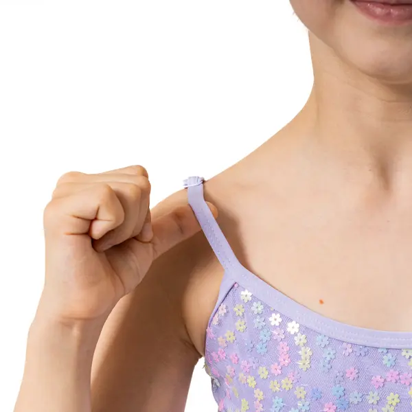 Capezio Lake Leotard, geblümter Mädchentrikot mit Spaghettiträgern