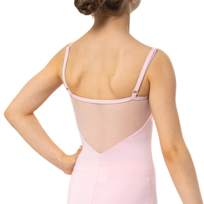 Capezio Lake Leotard, geblümter Mädchentrikot mit Spaghettiträgern - Rosa Capezio