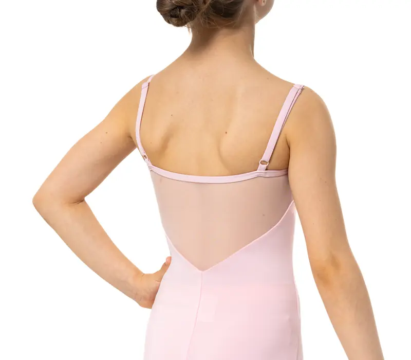 Capezio Lake Leotard, geblümter Mädchentrikot mit Spaghettiträgern - Rosa Capezio