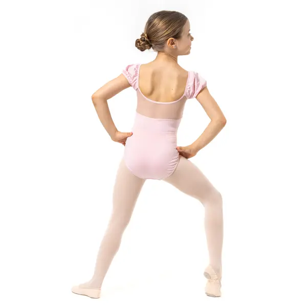 Capezio Lotus Leotard, Kurzarmtrikot für Mädchen mit Blumenmuster