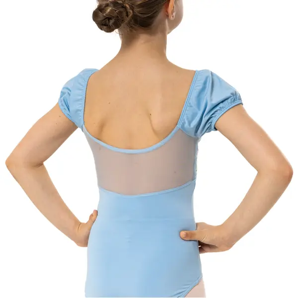 Capezio Lotus Leotard, Kurzarmtrikot für Mädchen mit Blumenmuster