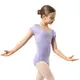 Capezio Lotus Leotard, Kurzarmtrikot für Mädchen mit Blumenmuster