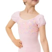 Capezio Lotus Leotard, Kurzarmtrikot für Mädchen mit Blumenmuster - Rosa Capezio
