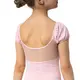Capezio Lotus Leotard, Kurzarmtrikot für Mädchen mit Blumenmuster