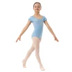 Capezio Lotus Leotard, Kurzarmtrikot für Mädchen mit Blumenmuster - Hellblau Capezio