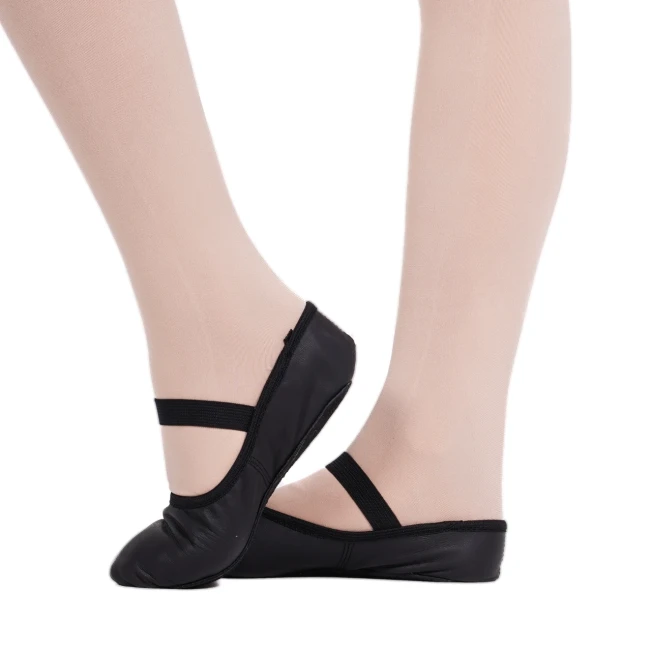 Capezio Luna, Kinder-Leder-Tanzschläppchen Capezio Luna, Kinder-Leder-Tanzschläppchen - Schwarz