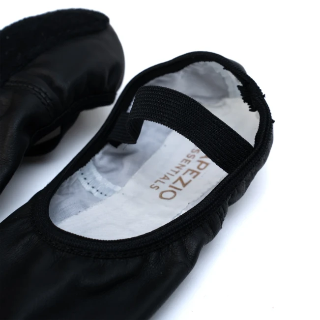 Capezio Luna, Kinder-Leder-Tanzschläppchen Capezio Luna, Kinder-Leder-Tanzschläppchen - Schwarz