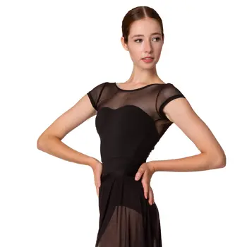 Capezio Meryl Mesh Yoke Short Sleeve, Ballettanzug