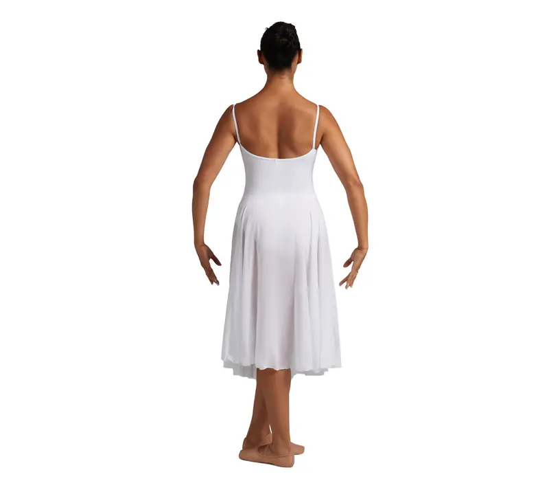 Capezio Mid Calf Full Circle Skirt, Damen-Tellerrock - Weiss