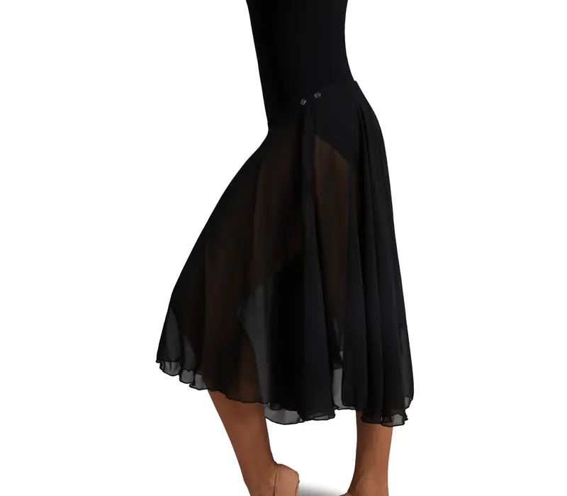 Capezio Mid Calf Full Circle Skirt, Damen-Tellerrock - Schwarz