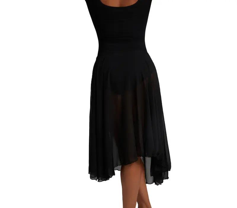 Capezio Mid Calf Full Circle Skirt, Damen-Tellerrock - Schwarz