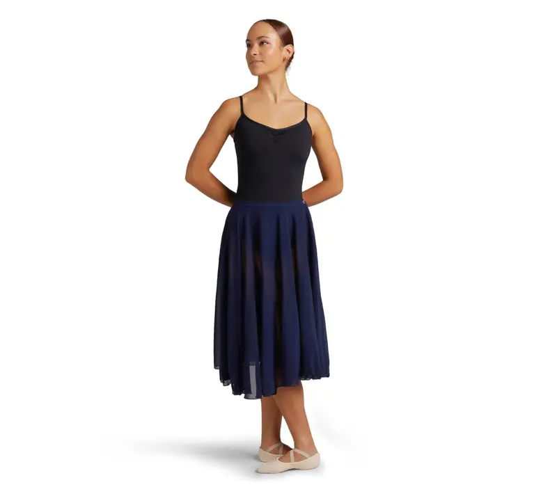 Capezio Mid Calf Full Circle Skirt, Damen-Tellerrock - Blau - navy