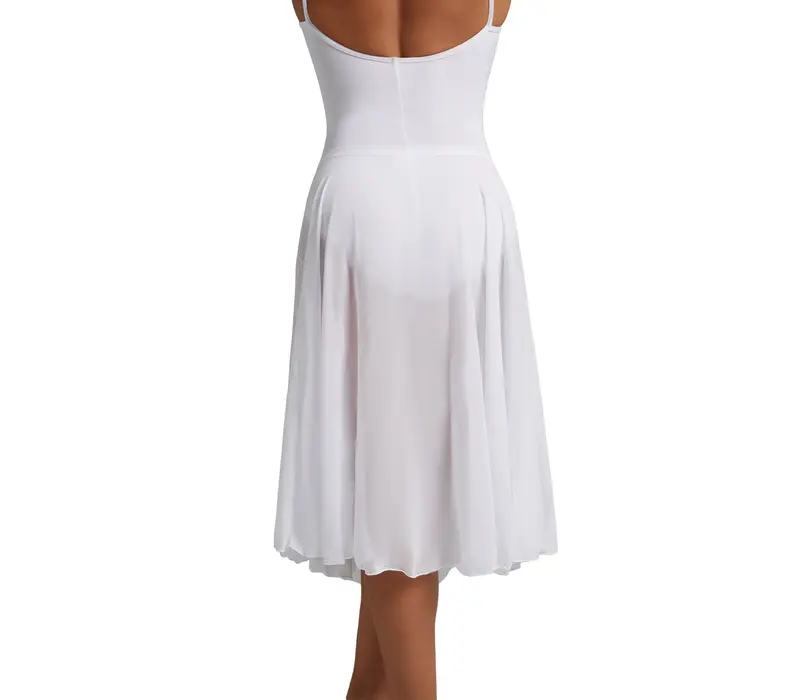 Capezio Mid Calf Full Circle Skirt, Damen-Tellerrock - Weiss