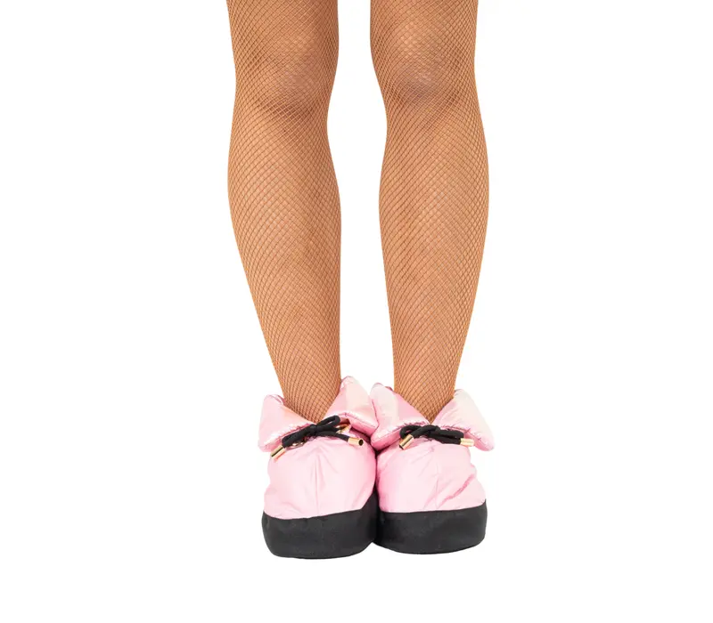 Capezio Ballroom Warmup Booties, Aufwärmschuhe - Metallic Pastellrosa