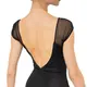 Capezio Moonstruck Cap Sleeve Trikot, Damen-Trikot mit kurzem, transparentem Netzärmel