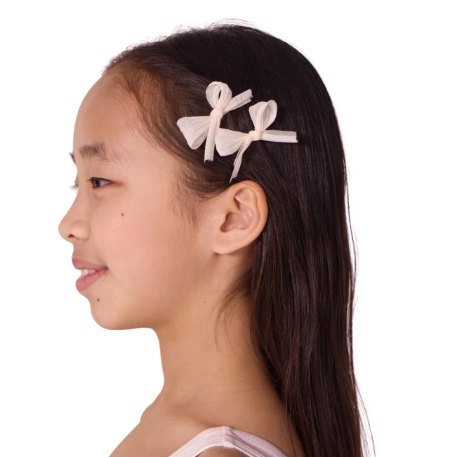 Capezio Bunheads snap clips, Haarclipse - Cremeweiß