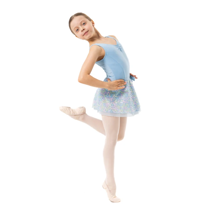 Capezio Pixie Dress, Mädchentrikot mit Röckchen - Hellblau Capezio