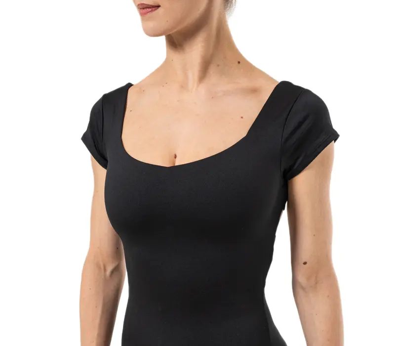 Capezio Portoro, Damen-Trikot mit kurzen Ärmeln Capezio Portoro, Damen-Trikot mit kurzen Ärmeln - Schwarz