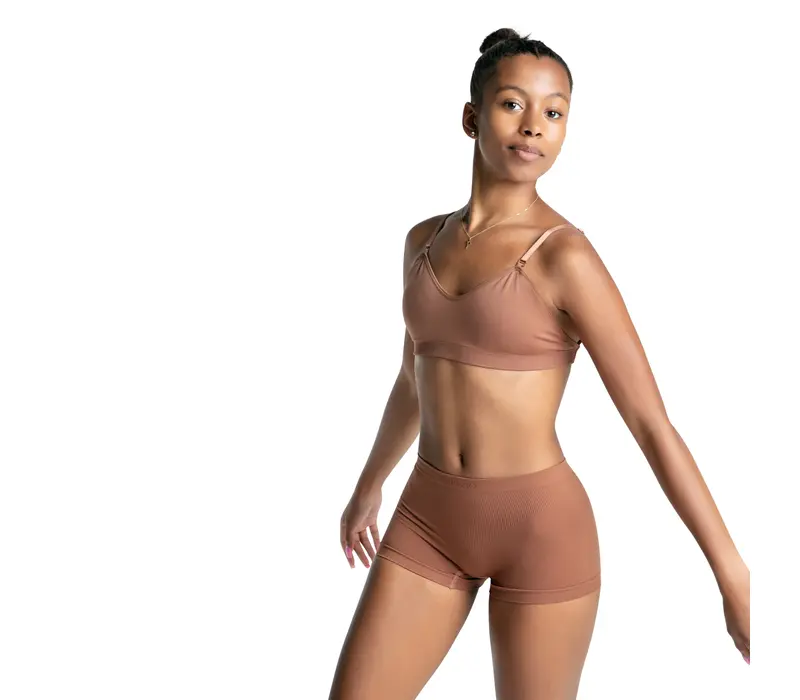 Capezio Seamless Short, nahtlose Damen-Untershorts   - Braun mocha Capezio