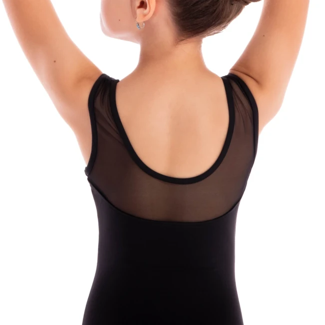 Capezio Star Mars Mesh back leotard, Kindertrikot mit breiten Trägern Capezio Star Mars Mesh back leotard, Kindertrikot mit breiten Trägern - Schwarz