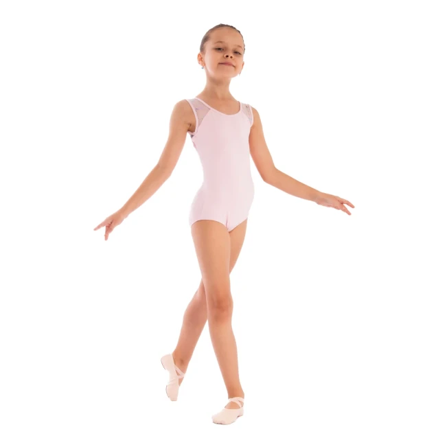 Capezio Star Mars Mesh back leotard, Kindertrikot mit breiten Trägern Capezio Star Mars Mesh back leotard, Kindertrikot mit breiten Trägern - Rosa-Pink