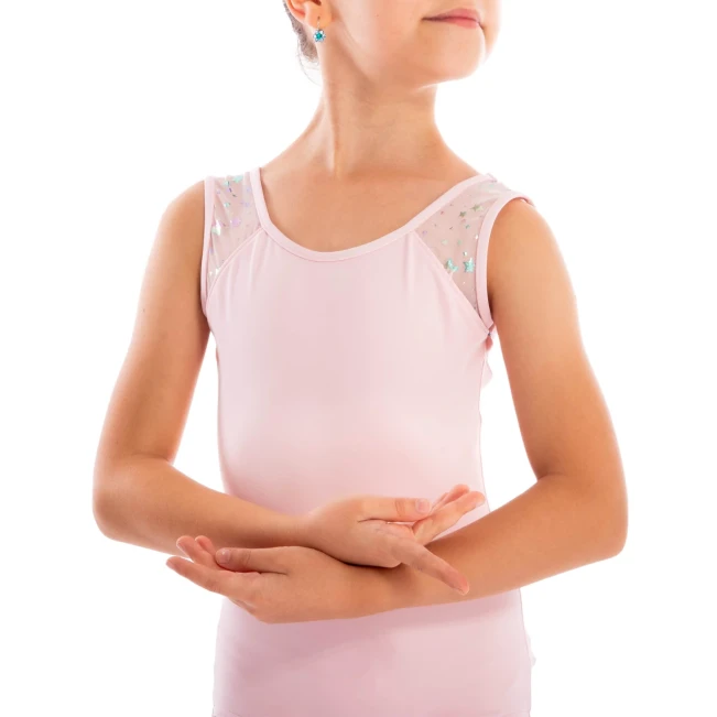 Capezio Star Mars Mesh back leotard, Kindertrikot mit breiten Trägern Capezio Star Mars Mesh back leotard, Kindertrikot mit breiten Trägern - Rosa-Pink