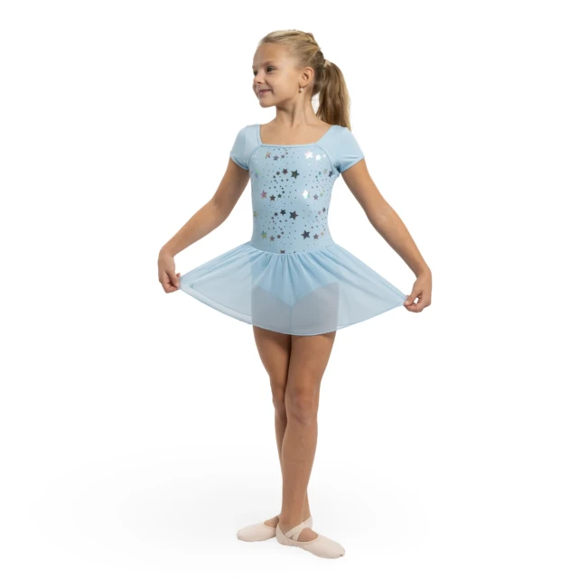 Capezio Star Struck, Trikot mit Röckchen - Hellblau Capezio