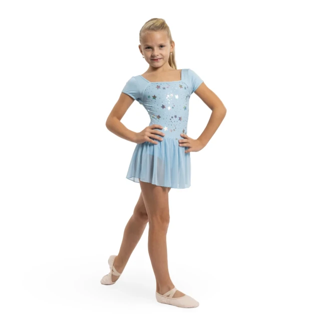 Capezio Star Struck, Trikot mit Röckchen - Hellblau Capezio