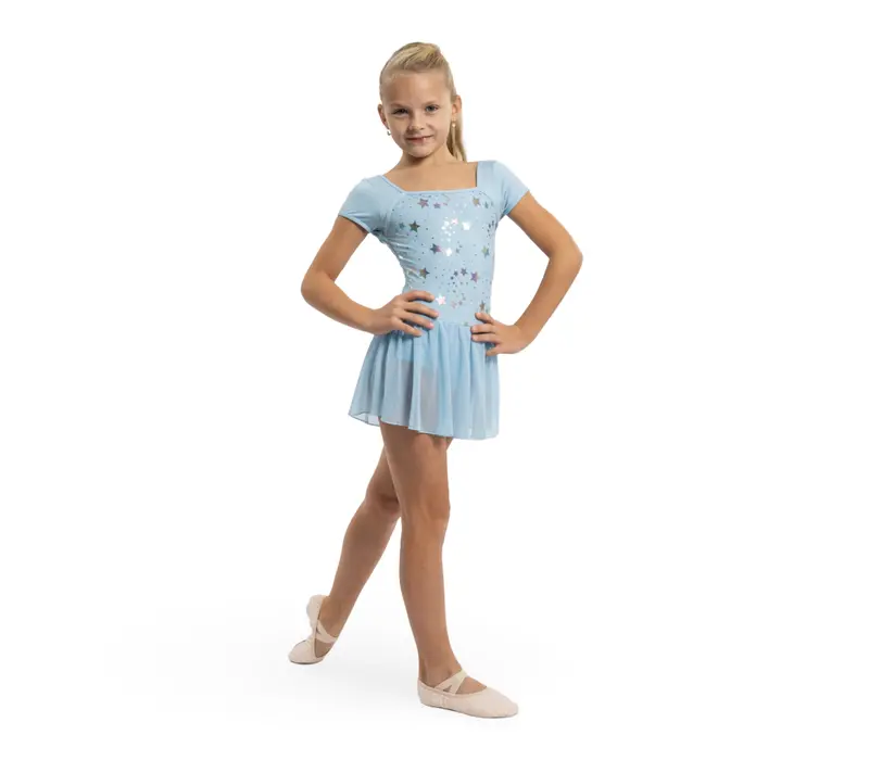 Capezio Star Struck, Trikot mit Röckchen  - Hellblau Capezio