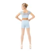 Capezio Star Cosmic Top, Crop-Top für Mädchen - Hellblau Capezio