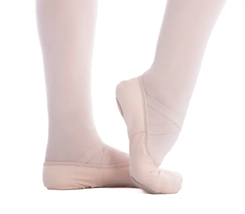 Capezio Stella, Damen Ballettschläppchen aus Leinen - Rosa balet Capezio