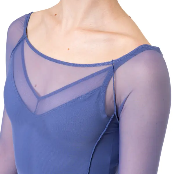 Capezio Dusk Mesh, Damen-Top mit langen Ärmeln  