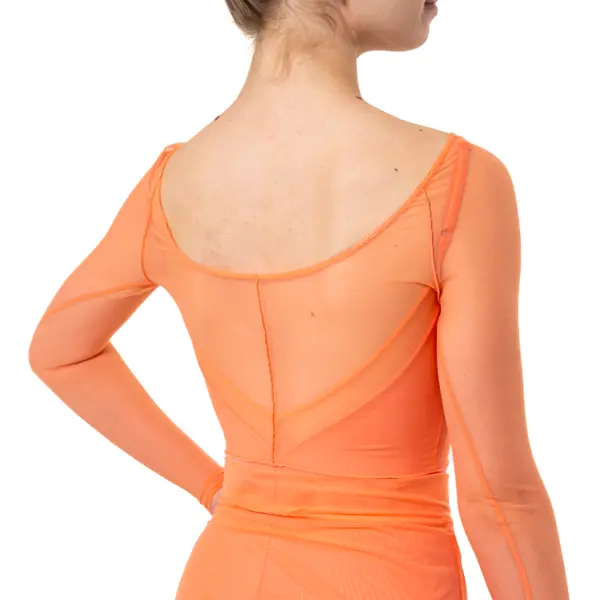 Capezio Dusk Mesh, Damen-Top mit langen Ärmeln  