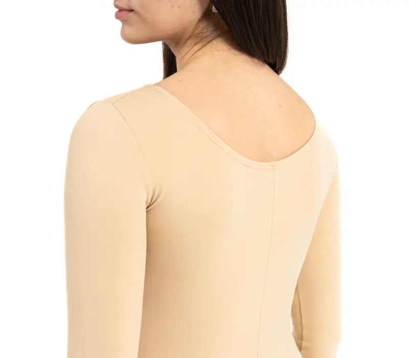 Capezio Ganzanzug mit langen Ärmeln - Hautfarbe Capezio