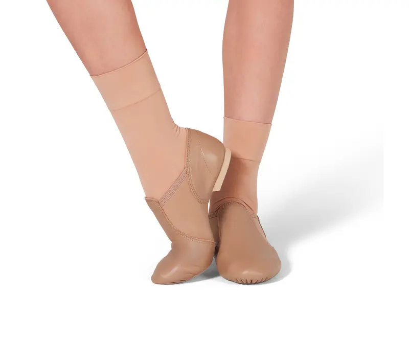 Capezio Tight Sock, Kinder-Tanzsocken Capezio Ribbed sock, detské ponožky MASTER - Tan Capezio