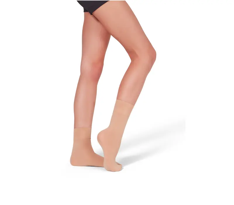 Capezio Tight Sock, Kinder-Tanzsocken Capezio Ribbed sock, detské ponožky MASTER - Tan Capezio